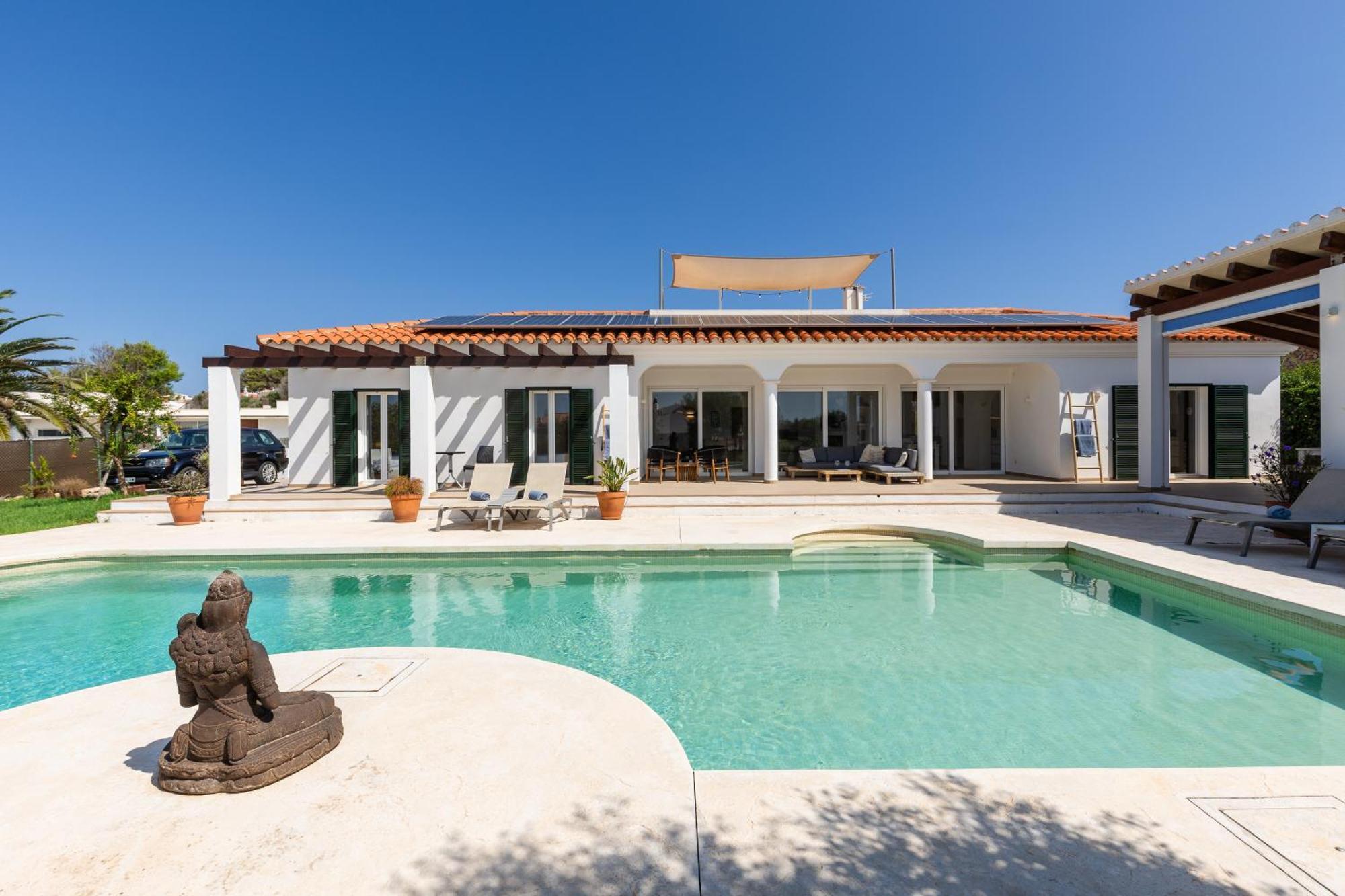 Villa Maravilla With Heatable Pool Rooftopbar With Sea Views And Range Rover Binibeca Bagian luar foto