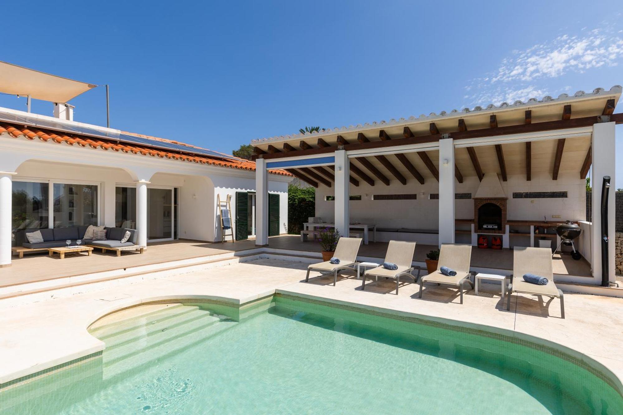Villa Maravilla With Heatable Pool Rooftopbar With Sea Views And Range Rover Binibeca Bagian luar foto