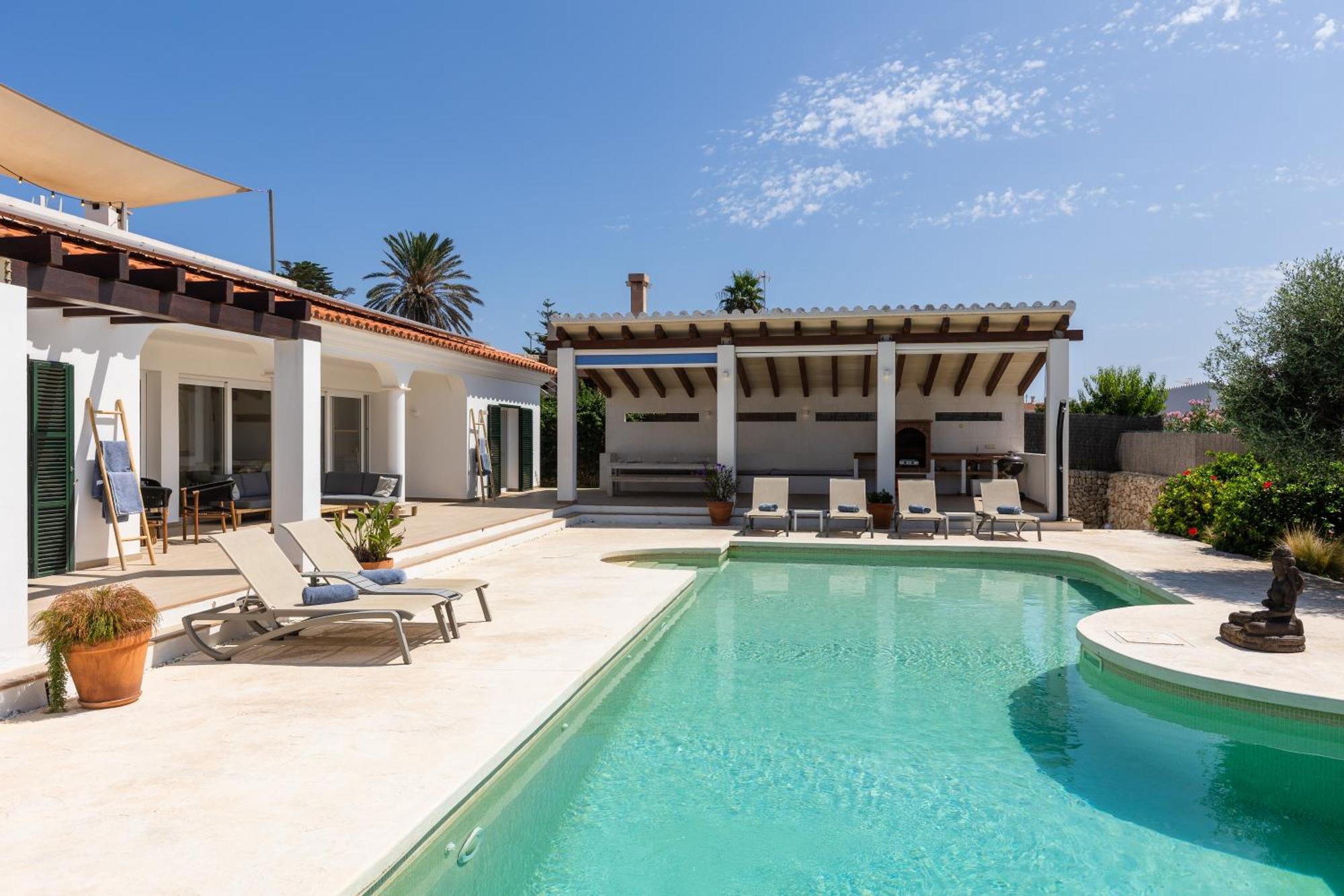 Villa Maravilla With Heatable Pool Rooftopbar With Sea Views And Range Rover Binibeca Bagian luar foto